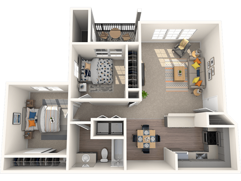 Hanover Apartments Two Bedroom Floor Plan